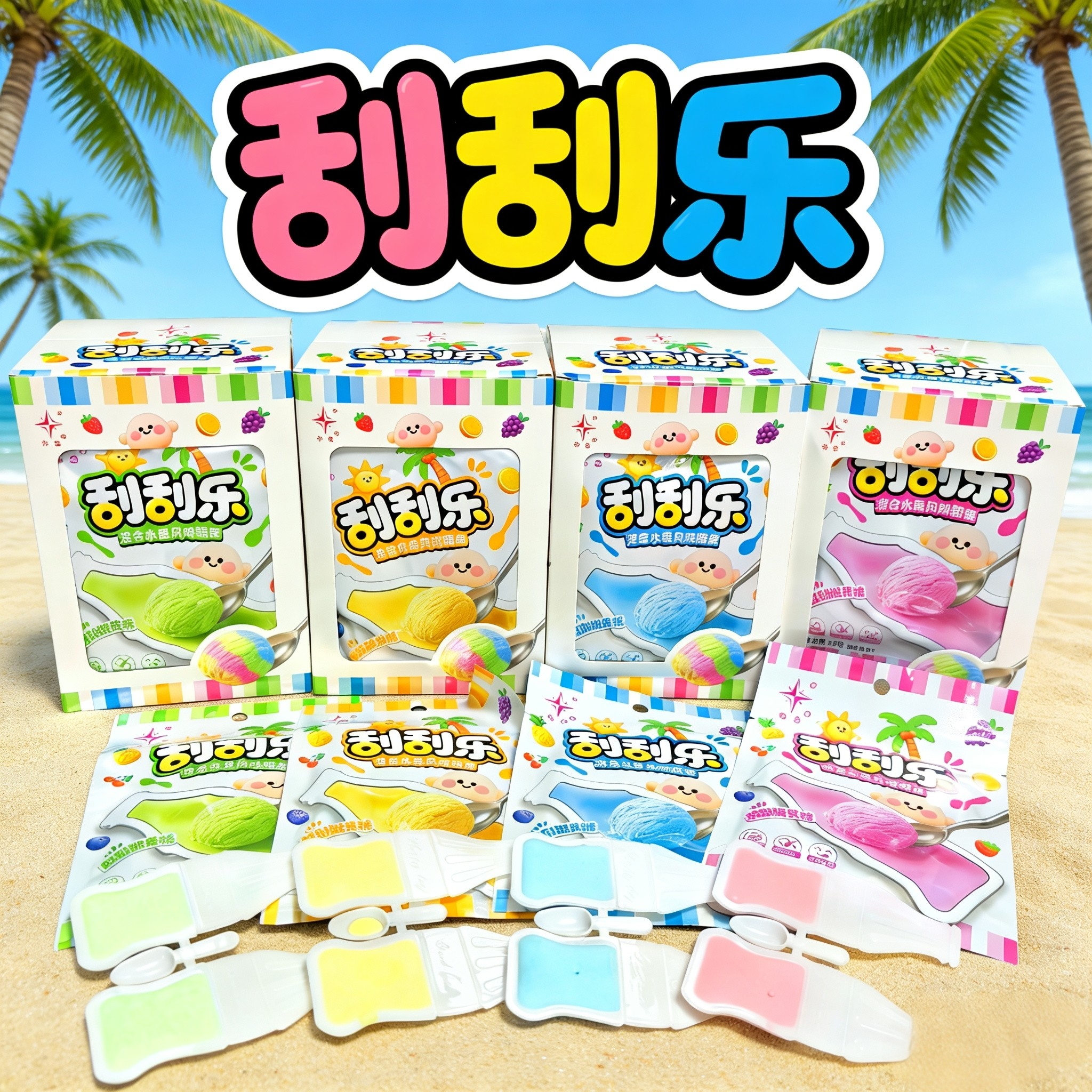 韩星刮刮乐糖混合水果味糖酸甜解馋创意趣味糖果怀旧儿时童年零食