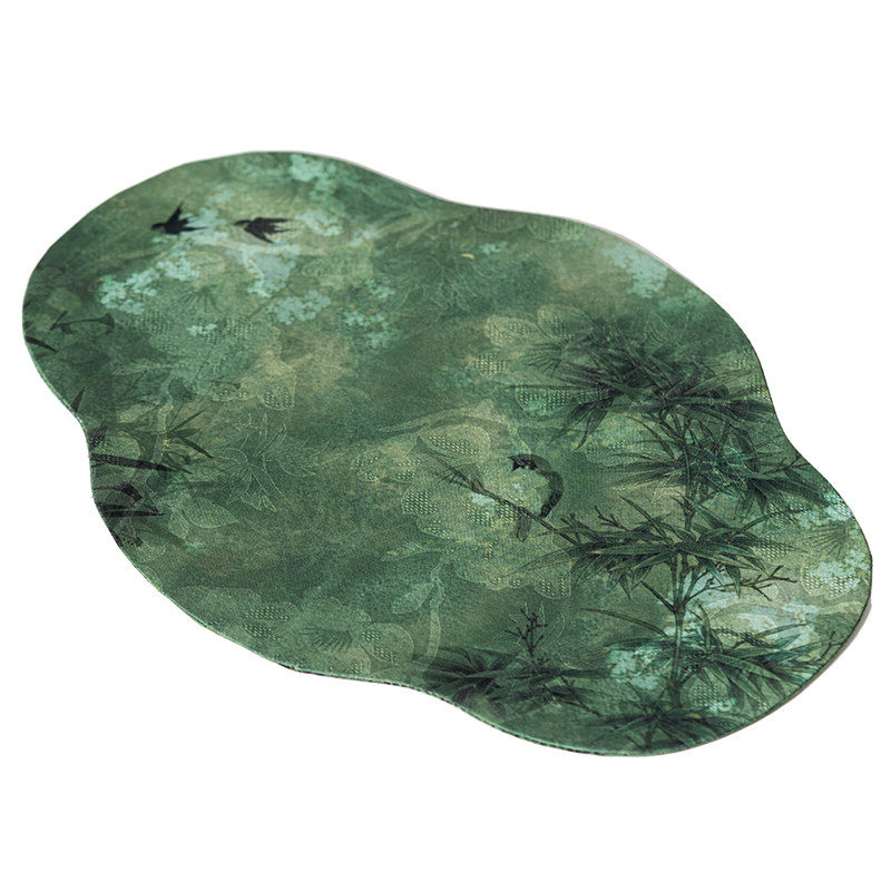 拓土朴风云纱干泡茶席家用桌旗棉麻桌布中国水墨画布功夫茶具布垫