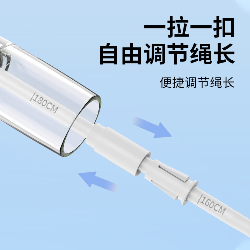 新款双轴承儿童跳绳透明手柄教练精钢双轴承3.0竞速学生中考跳绳