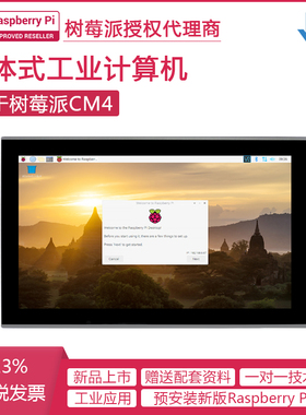 触摸显示屏 工控机 树莓派CM4一体式工业计算机支持4G