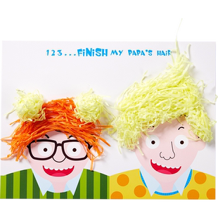 父亲节手工diy给爸爸设计发型礼物儿童粘贴作品装饰幼儿园材料包