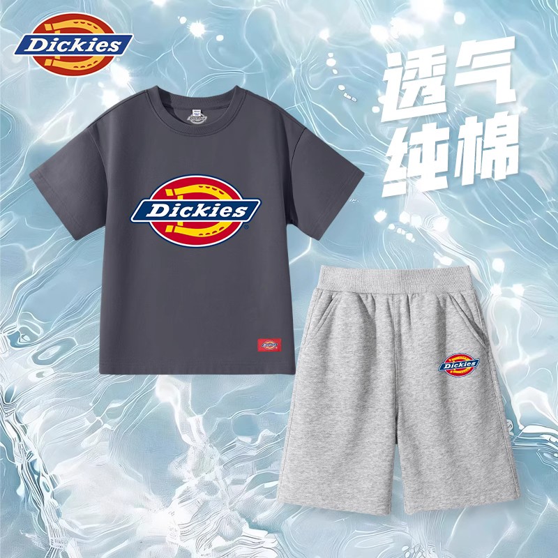 Dickies童装儿童纯棉短T短裤套装