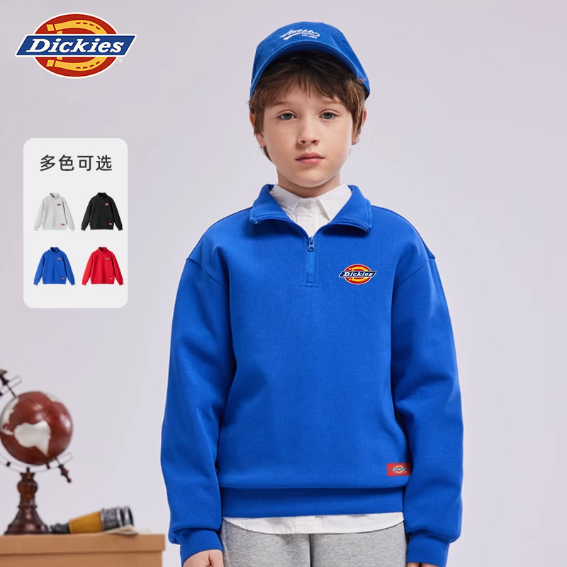 Dickies童装儿童卫衣春秋款男童秋季美式街头打底衫女童潮牌上衣A
