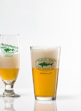 角头鲨Dogfish Head精酿啤酒杯创意玻璃杯饮料杯水杯品脱杯高脚杯