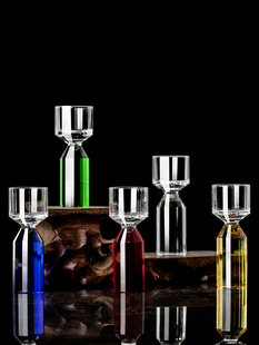 手工K9水晶玻璃15ml白酒杯家用高档一口杯品酒彩色小酒盅烈酒杯