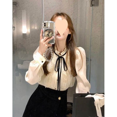 法式宫廷风衬衫女小众设计感