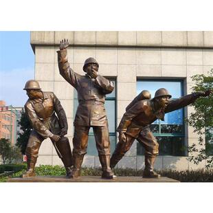 广场户外铸铜消防主题雕塑公园摆件玻璃钢消防雕塑卡通消防雕塑