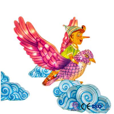 自贡彩灯发源地华龙科技源头厂家夜游美陈模型亲子拍照打卡产品