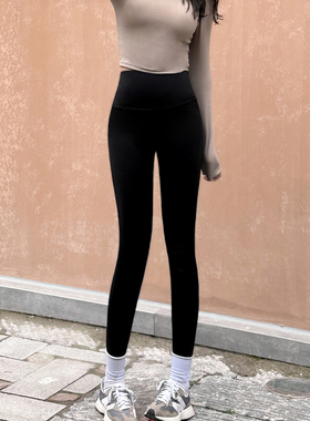 LARRMAIN美式辣妹显瘦提臀黑色运动休闲裤束脚健身瑜伽裤长裤女款