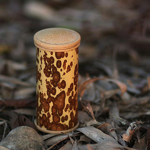 便携旅行茶叶罐 密封竹筒 迷你包装茶叶盒竹制高档精致 创意茶具