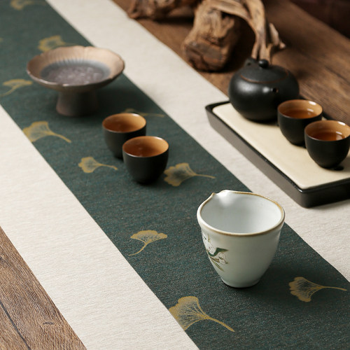 纤维日式禅意中式布茶具配件茶席