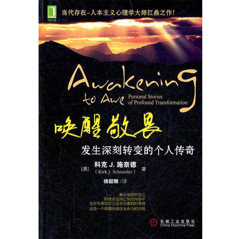 【正版书】 唤醒敬畏 (美)施奈德　著, 杨韶刚　译 机械工业出版社