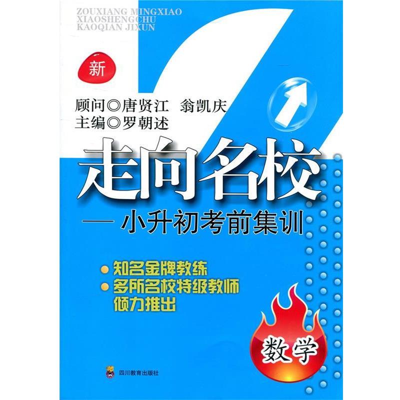 【正版书】 走向名校-小升初考前集训.数学 罗朝述 主编 四川教育出版社