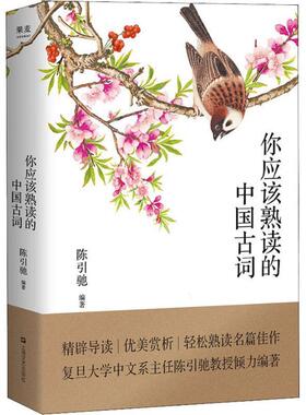 【正版】你应该熟读的中国古词 陈引驰