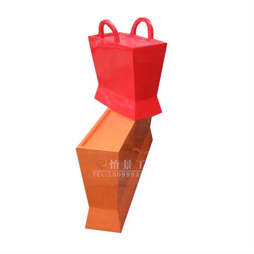 玻璃钢剪影人物购物袋造型摆件雕塑商场商业街现代美陈小品
