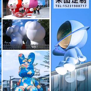 卡通玩偶雕塑定制玻璃钢门头立体雕像装饰中大型吉祥物景观摆件