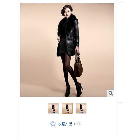 PU皮仿皮草加棉皮衣外套女士中长款大衣