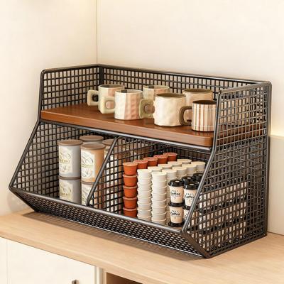 桌面置物架水杯架子餐桌上台面多层茶杯收纳架边柜收纳盒咖啡客厅