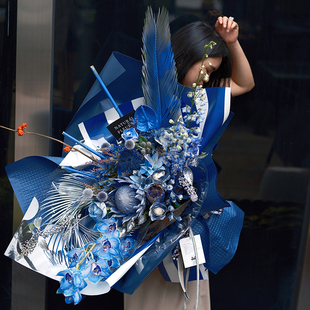 广州鲜花大花束玫瑰花混搭朋友生日祝福花店同城速递送花思南香山