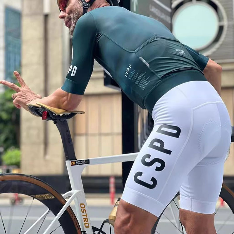 CSPD夏季双箭头骑行背带短裤男女