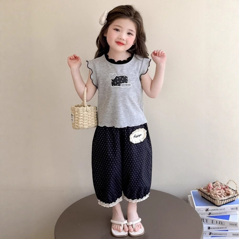 女童夏装套装2026新款小女孩洋气