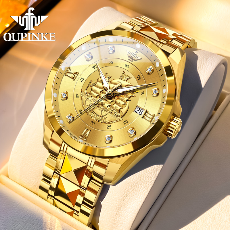 含真金瑞士进口芯男士手表名腕表