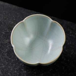 仿古天青汝窑茶杯主人杯单杯陶瓷手工品茗杯茶盏景德镇汝瓷功夫茶