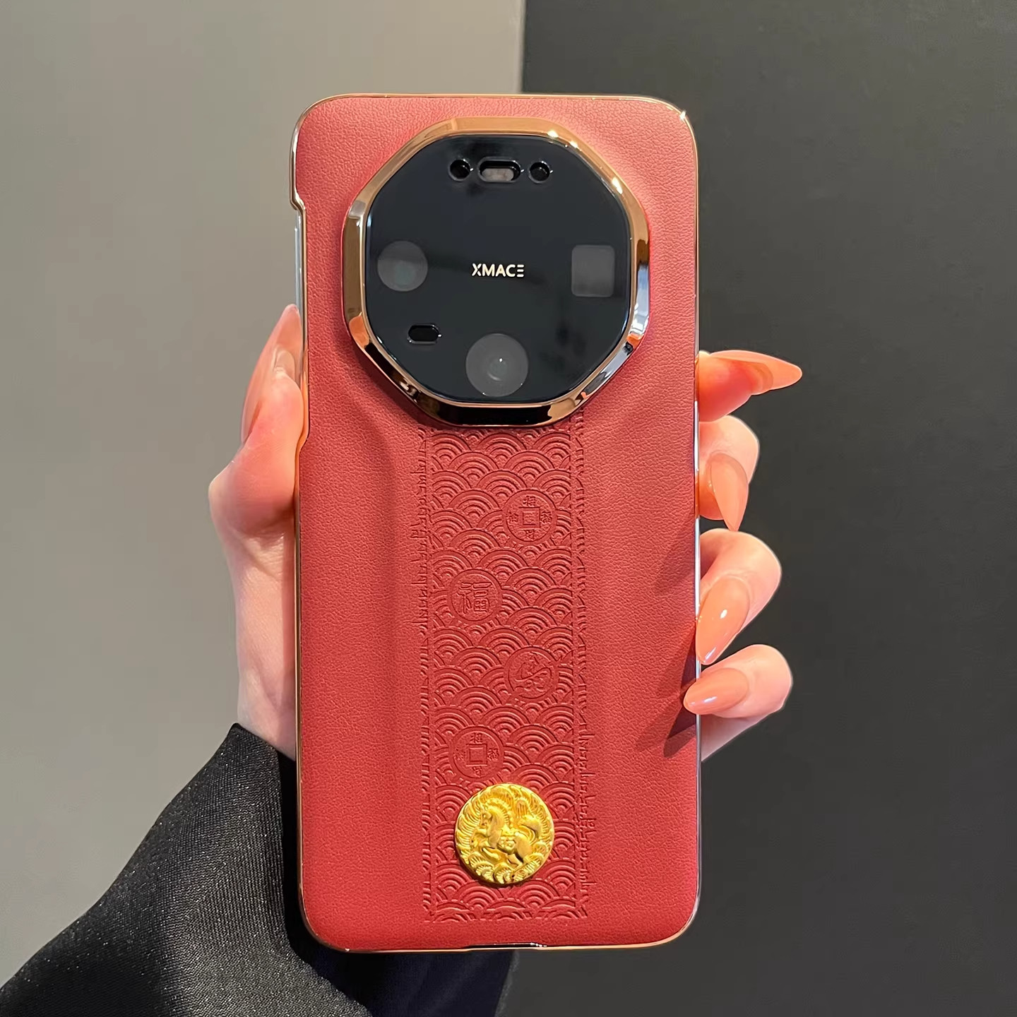 适用华为mate80promax非凡大师手机壳马年新款Mate70rs镜头全包防摔真皮保护套60pro+高级感男女超薄红色外壳