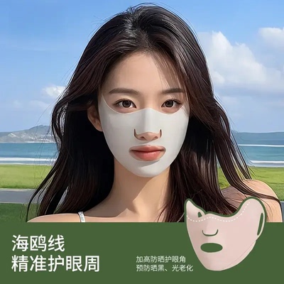 防晒口罩跑步高尔夫专用冰丝挂耳面罩露嘴鼻透气角加高预防HQ1
