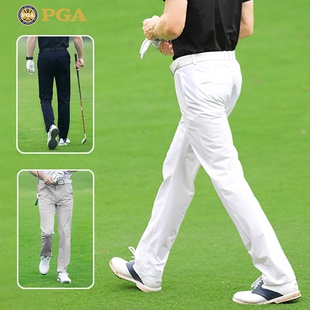 男褲 拉鏈口袋 美國PGA 高爾夫服裝 版 型彈力球褲 修身 2025夏季 長褲