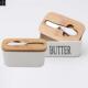 Ceramic With Box Butter Knife Sealing Lid Dish Wood Food