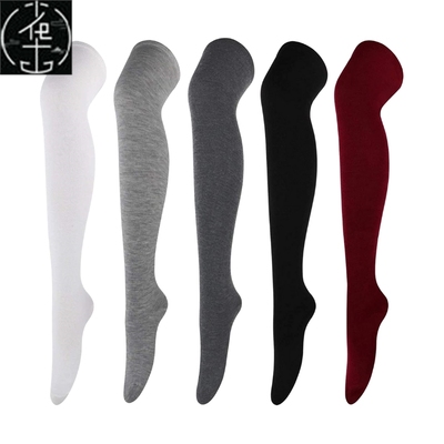 Thigh High Over The Knee High Socks for Women Black White Re