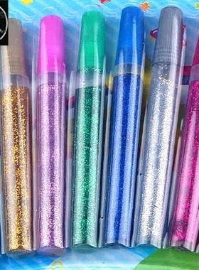 Ten pens with glitter glue craft kits kindergarten flash