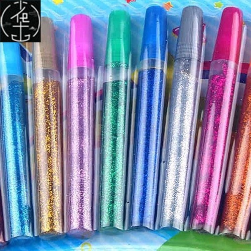 Ten pens with glitter glue craft kits kindergarten flash