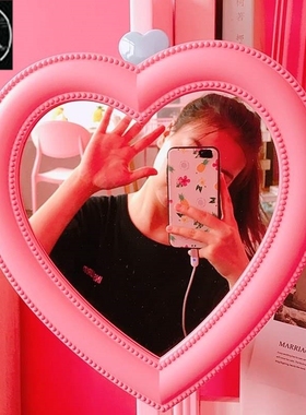 Table top make up mirror type wall hangs dual-use toilet mir