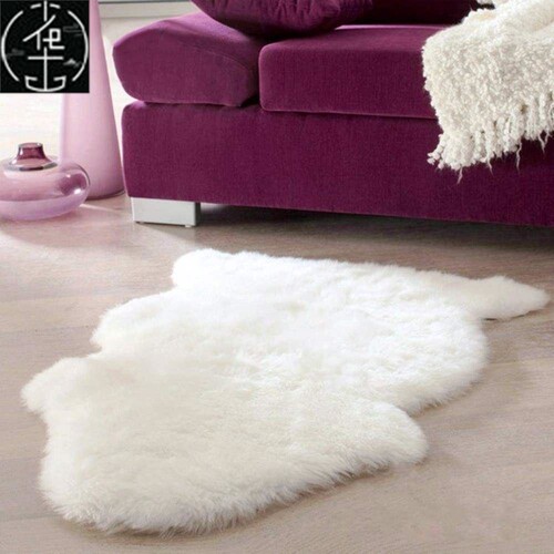super soft faux sheepskin washable carpet warm hairy seat