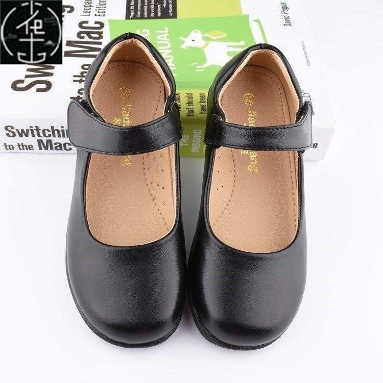 Girls little black shoes single shoes children's school unif