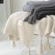 tassel office knit carpet Nordic blanket ball wool 针织毯子