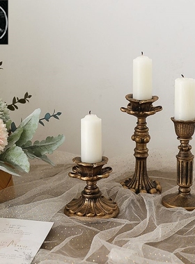 Retro Candlestick Ornament Art Museum Decoration Romantic