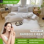 linen bedding Bamboo Soft Bed Fiber Bedsheet Set sets Sheet