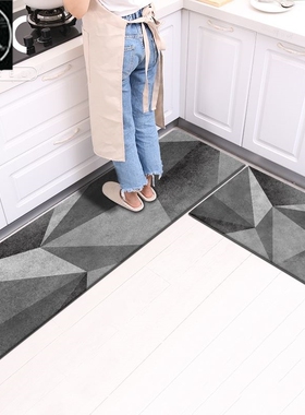 Thick pu floor mat kitchen non-slip washed leather door mat