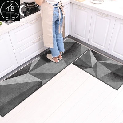 Thick pu floor mat kitchen non-slip washed leather door mat
