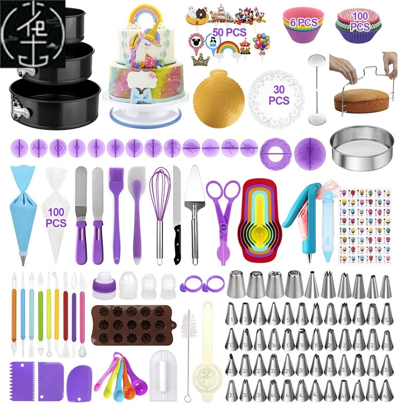 Cake Turntable Decorating Set mould Baking Nozzle Piping Bag