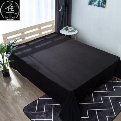 床单磨毛 plain black mono sheet sheet bed cover linen spread