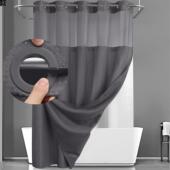 hook shading waffle shower set bathroom curtain 帘