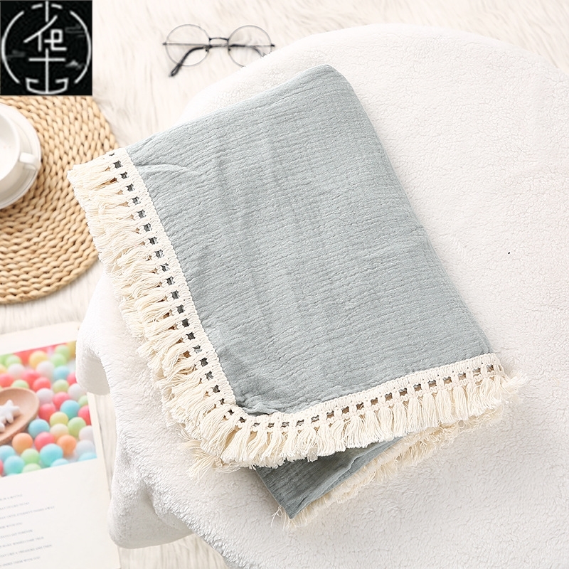 Cute Bear Muslin Squares Cotton Baby Blanket for Newborn Pla