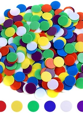 500 Pieces Counters Counting Chips Plastic Markers Mixed Col