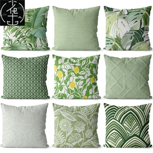 Tropical Plant Green Monstera 43*43cm Polyester Throw Pillow