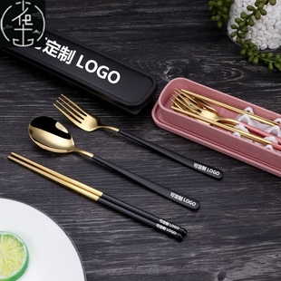 black gold cutlery set spoon chopsticks tableware