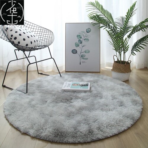 Round Carpet Nordic Ins Style Gradient Colorful Rug地毯